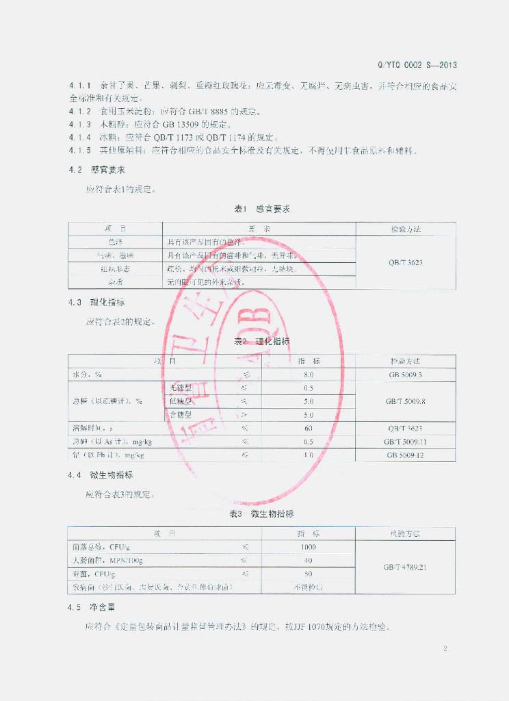 Q/YTQ 0002S-2013 标准预览