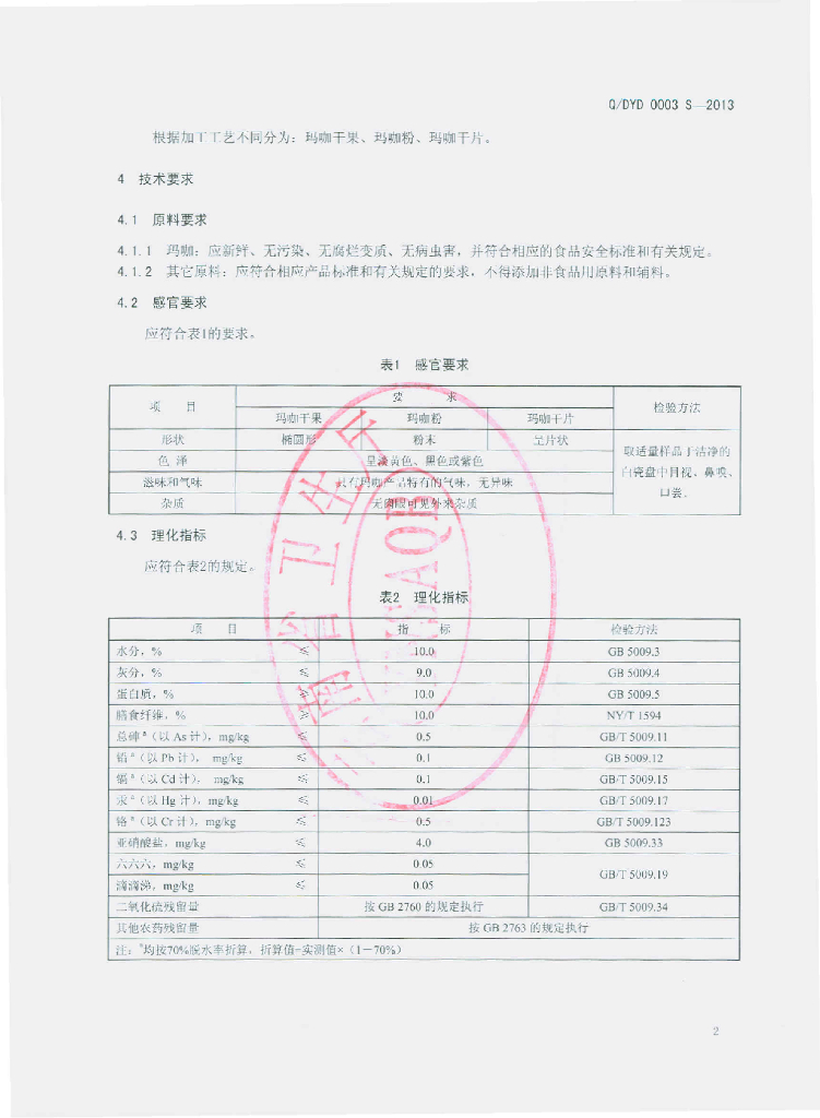 Q/DYD 0003S-2013 标准预览