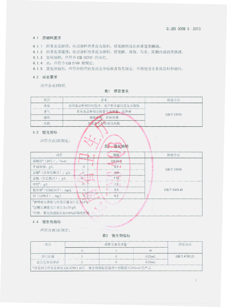 Q/JBS 0006S-2013 标准预览