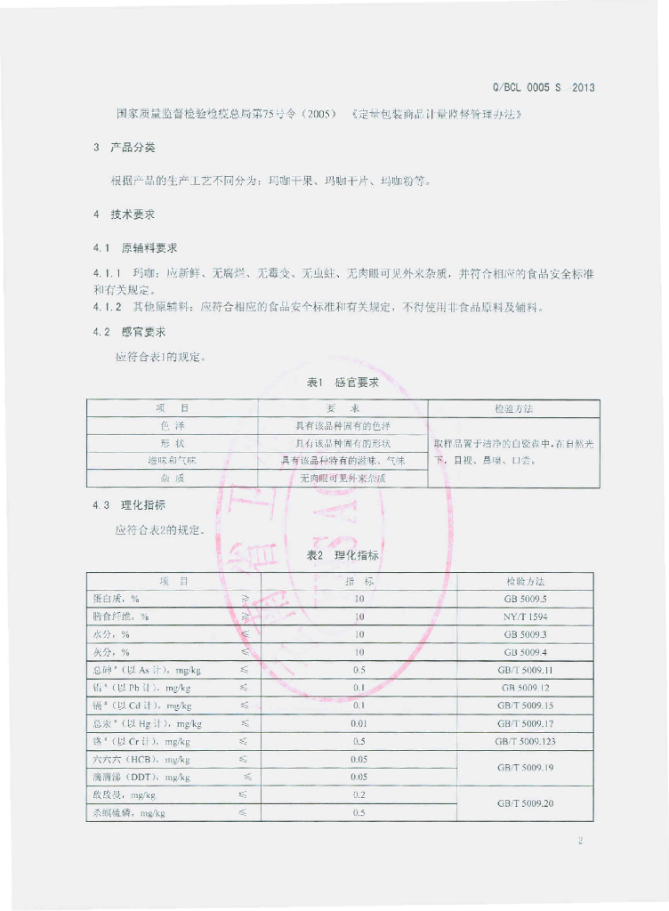 Q/BCL 0005S-2013 标准预览