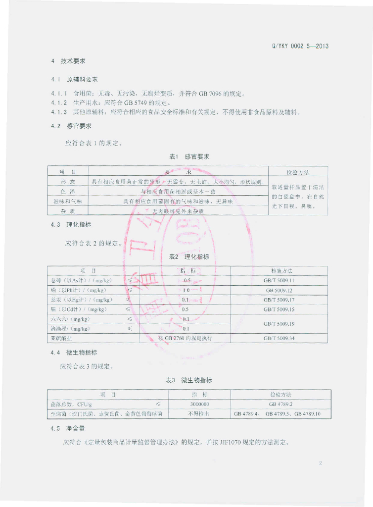Q/YKY 0002S-2013 标准预览