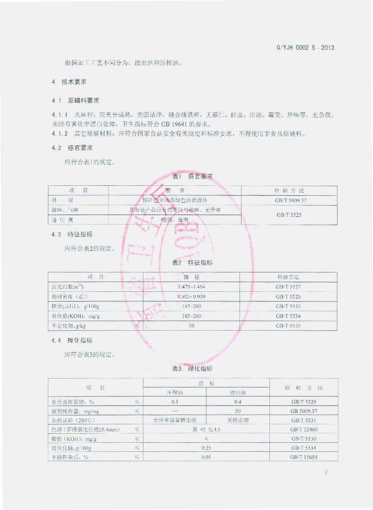 Q/YJH 0002S-2013 标准预览