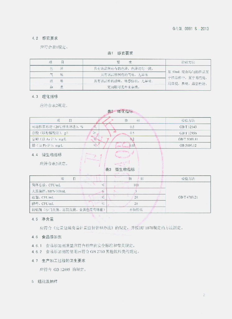 Q/LQL 0001S-2013 标准预览