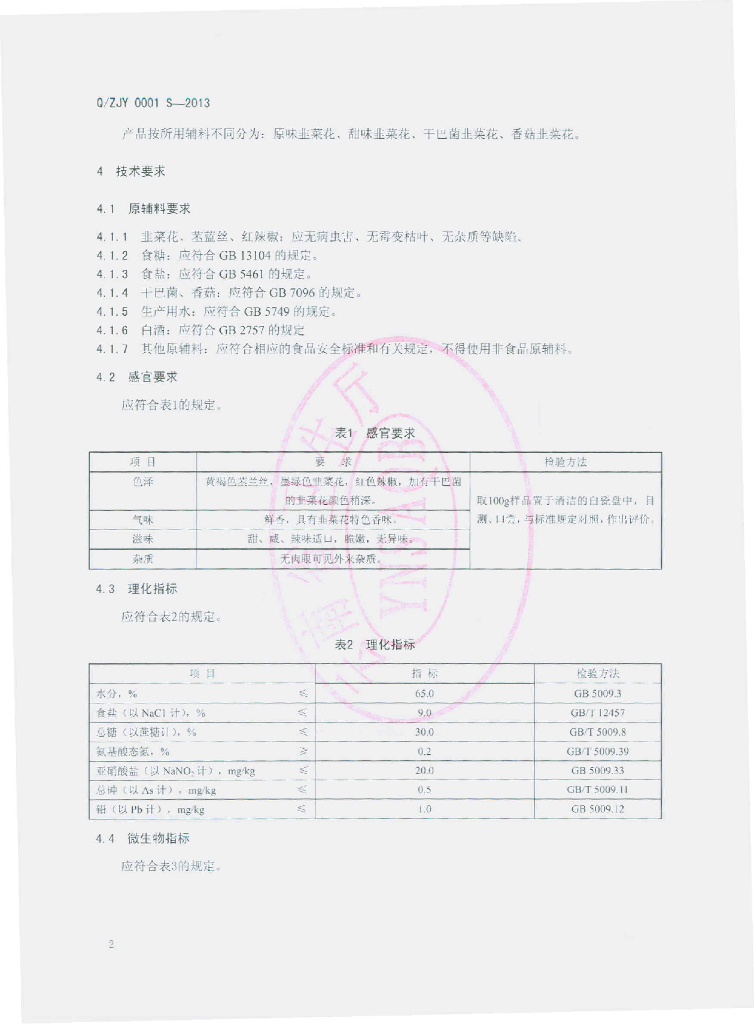Q/ZJY 0001S-2013 标准预览
