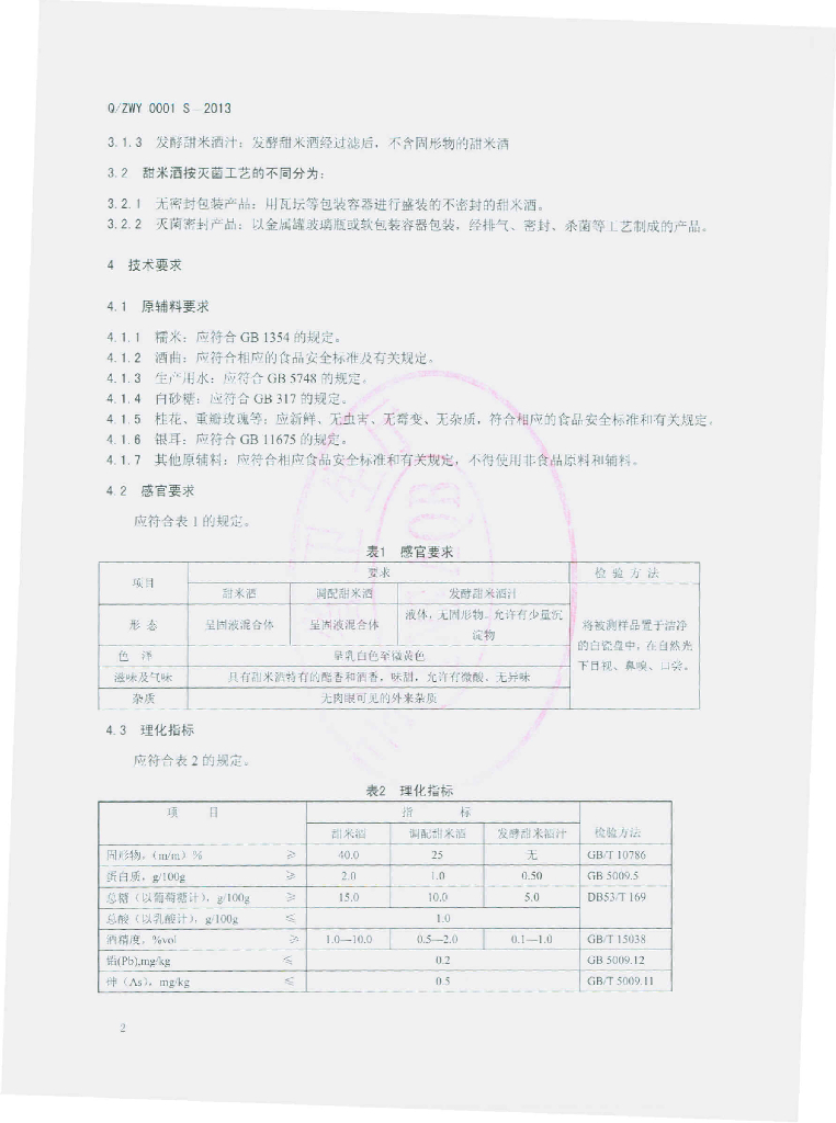 Q/ZWY 0001S-2013 标准预览