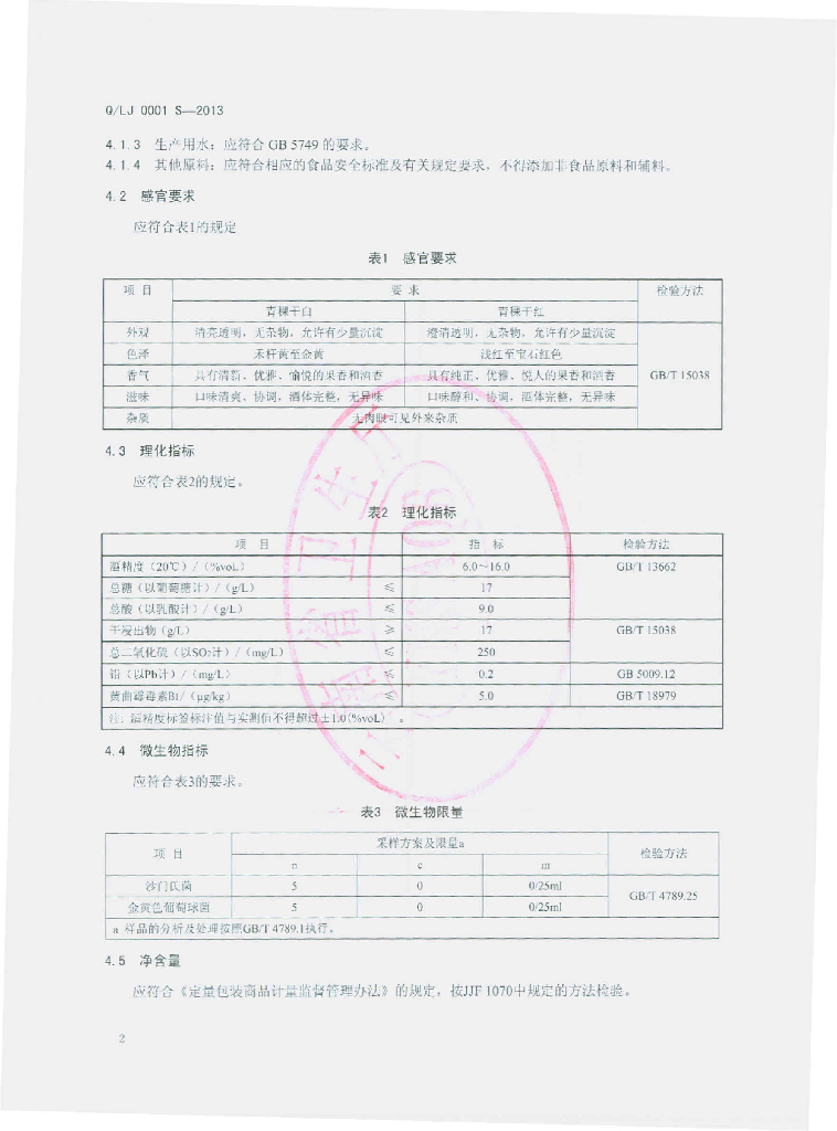 Q/XLJ 0001S-2013 标准预览