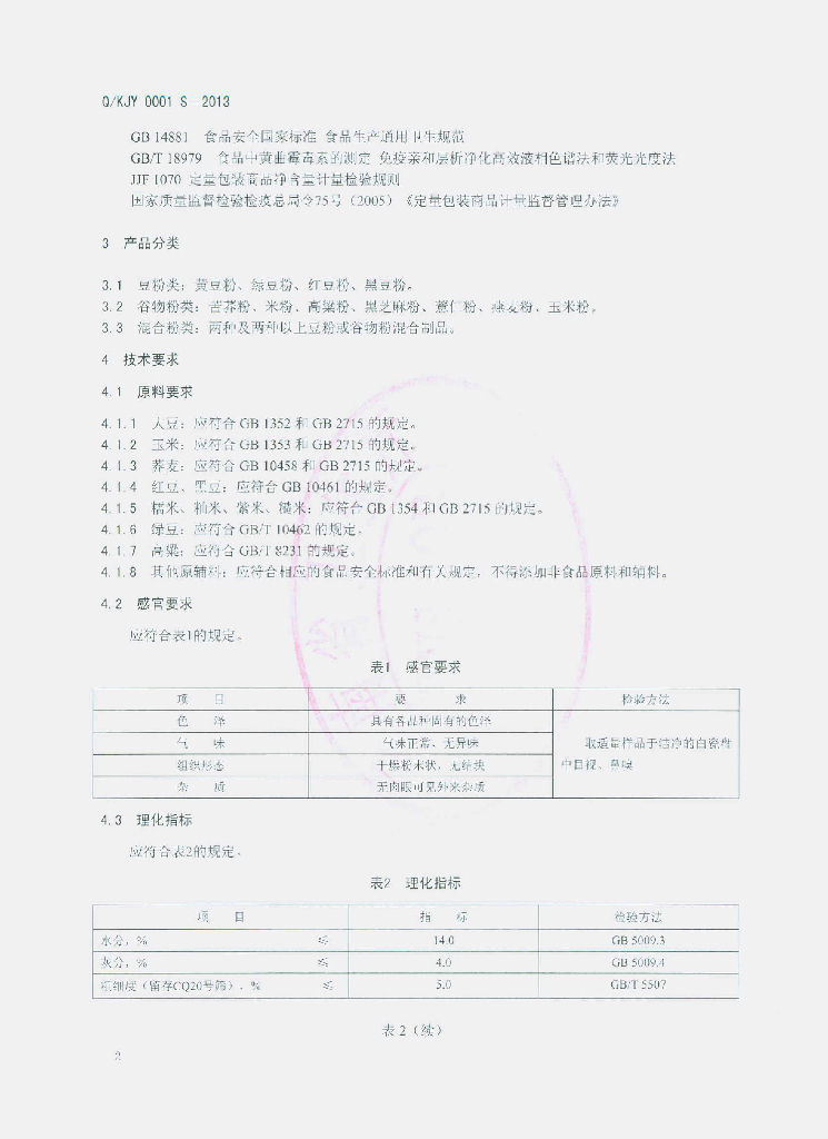 Q/KJY 0001S-2013 标准预览