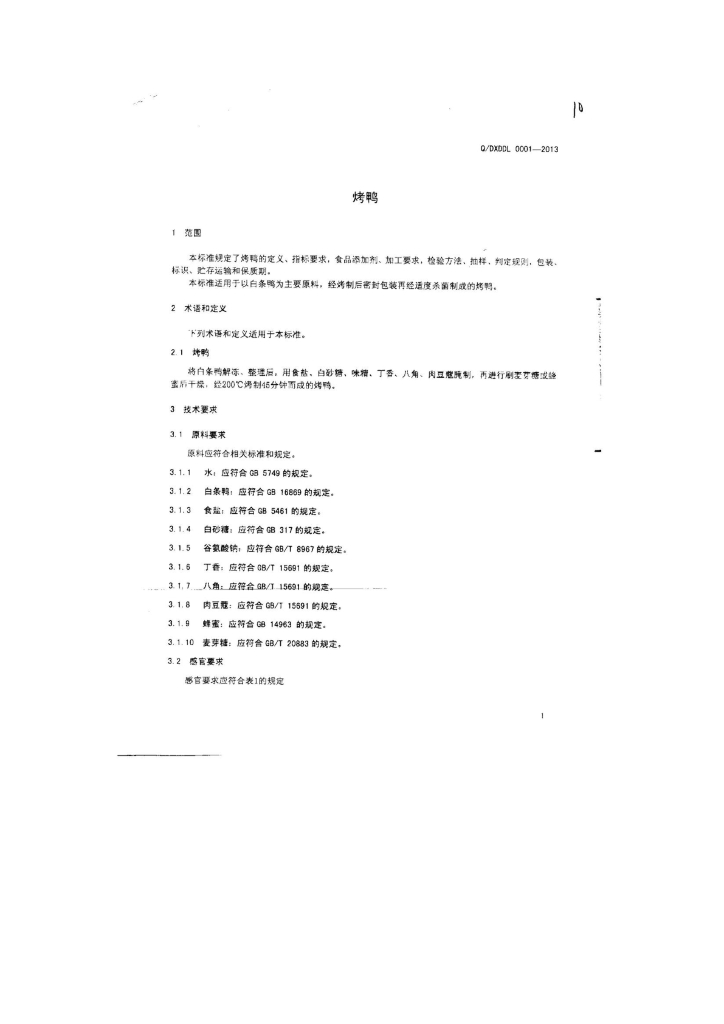 Q/DXDDL 0001-2013 标准预览