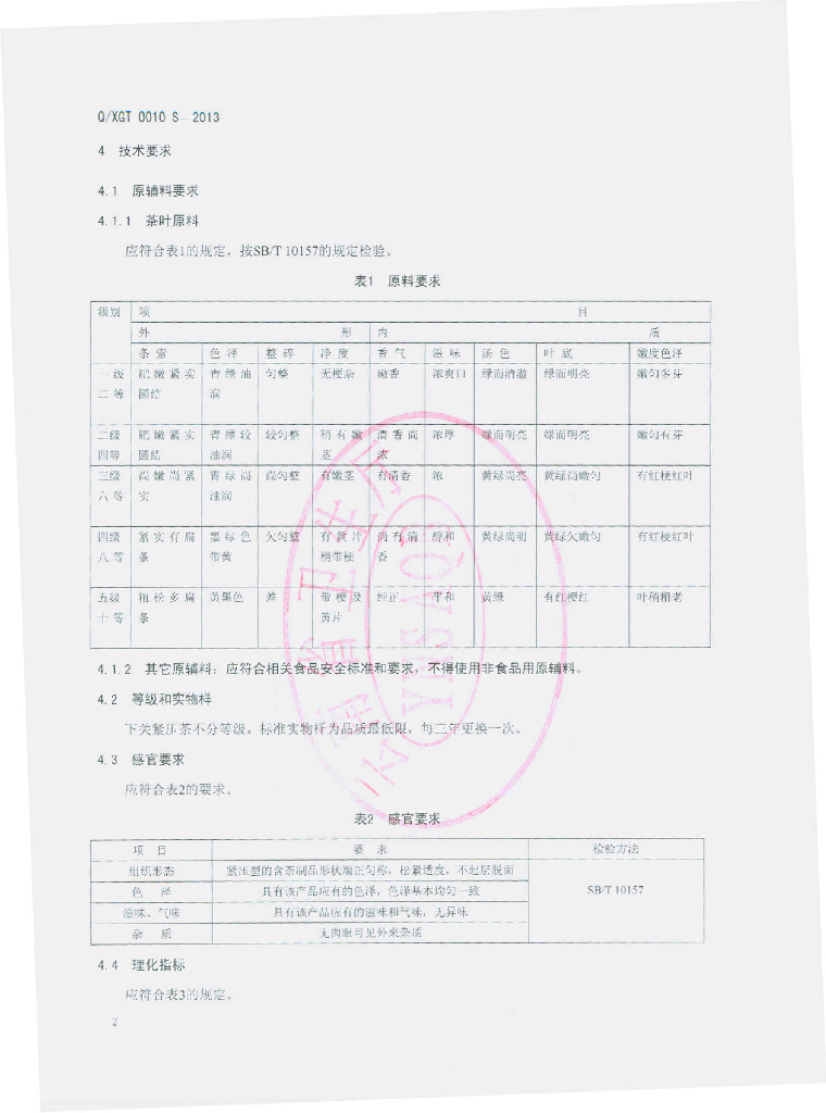 Q/XGT 0010S-2013 标准预览