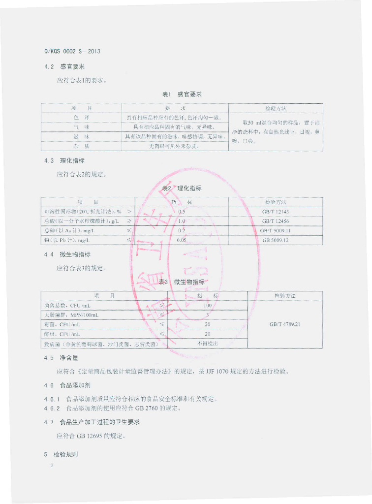 Q/KQS 0002S-2013 标准预览
