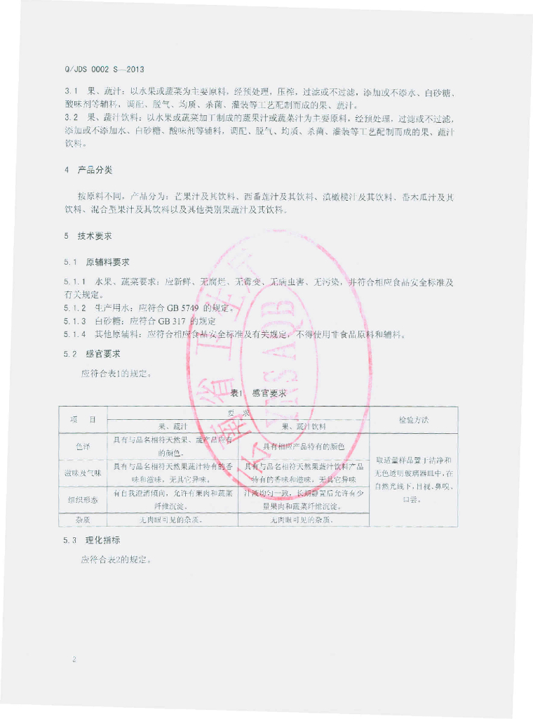 Q/JDS 0002S-2013 标准预览