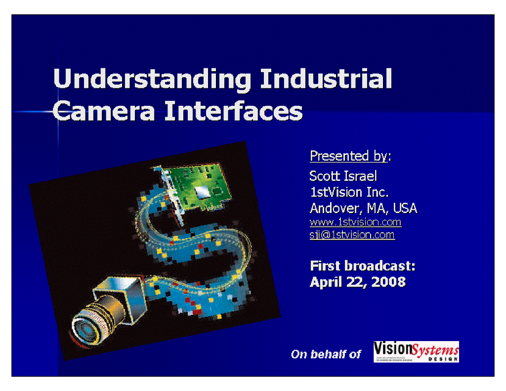 工业相机标准解说PPT