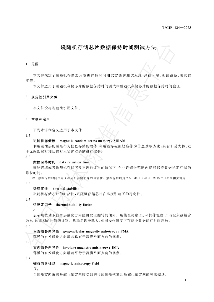 T/CIE 134-2022 标准预览