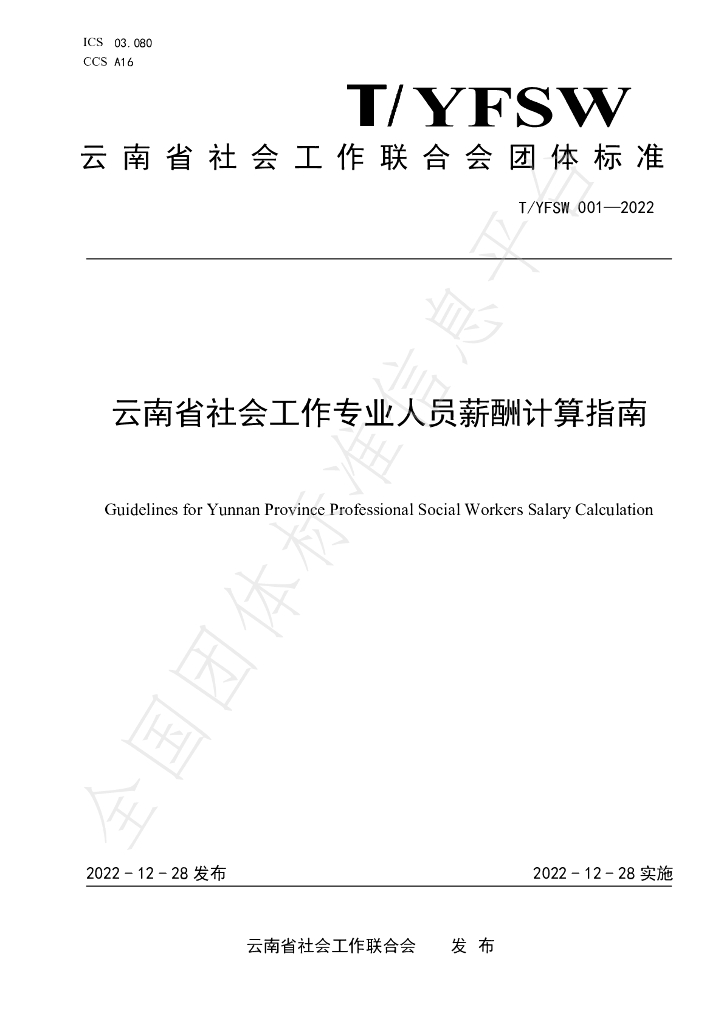 T/YNSW 001-2022 标准预览