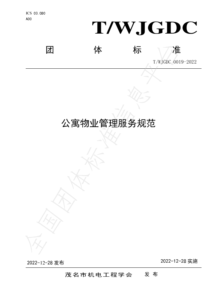 T/WJDGC 0019-2022 标准预览