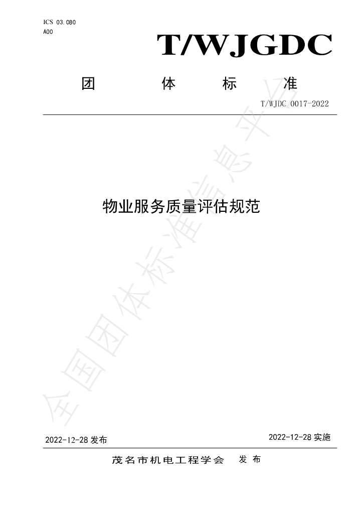 T/WJDGC 0017-2022 标准预览