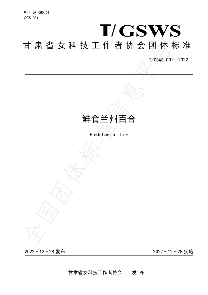 T/GSWS 001-2022 标准预览