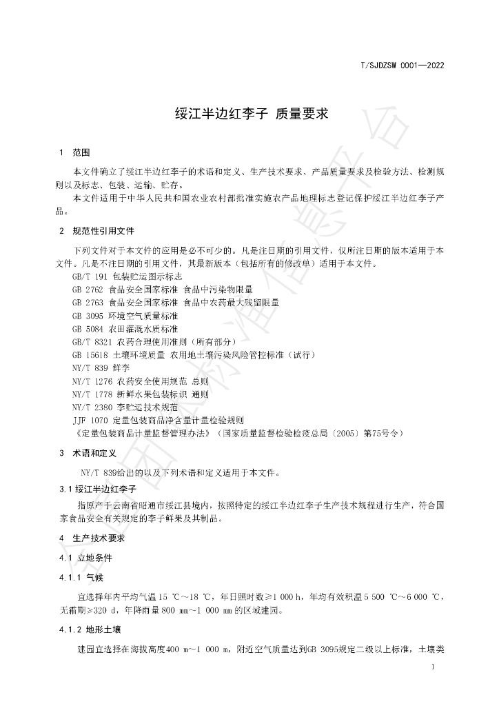 T/SJDZSW 0001-2022 标准预览