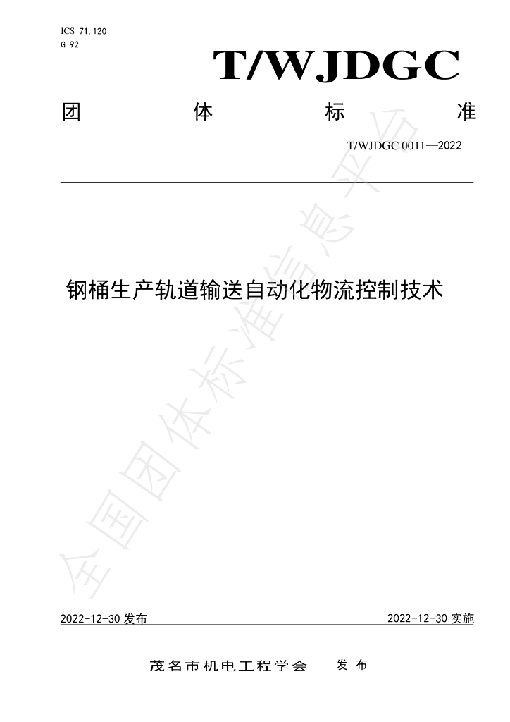 T/WJDGC 0011-2022 标准预览