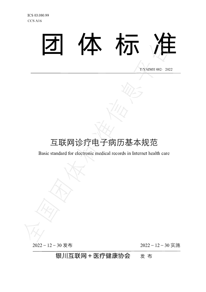 T/YAIMH 002-2022 标准预览