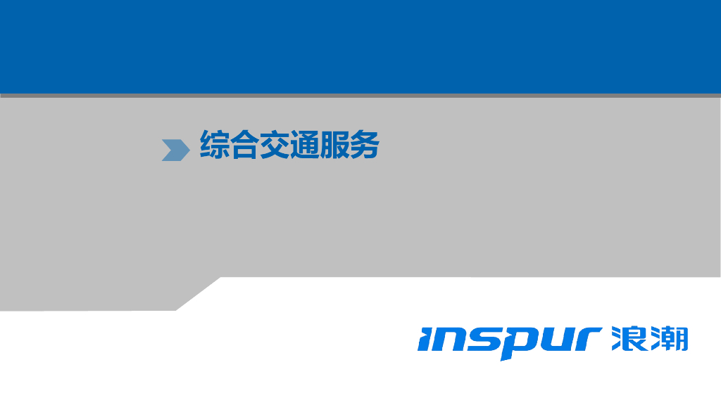 浪潮：交警综合交通服务方案