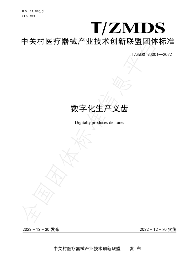T/ZMDS 70001-2022 标准预览