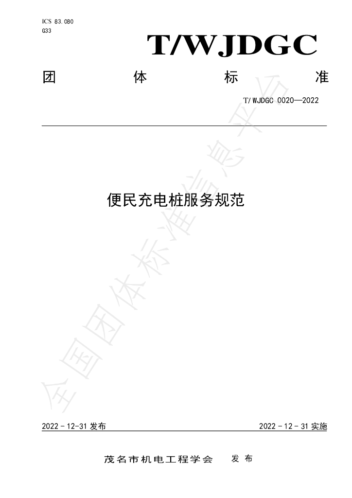 T/WJDGC 0020-2022 标准预览