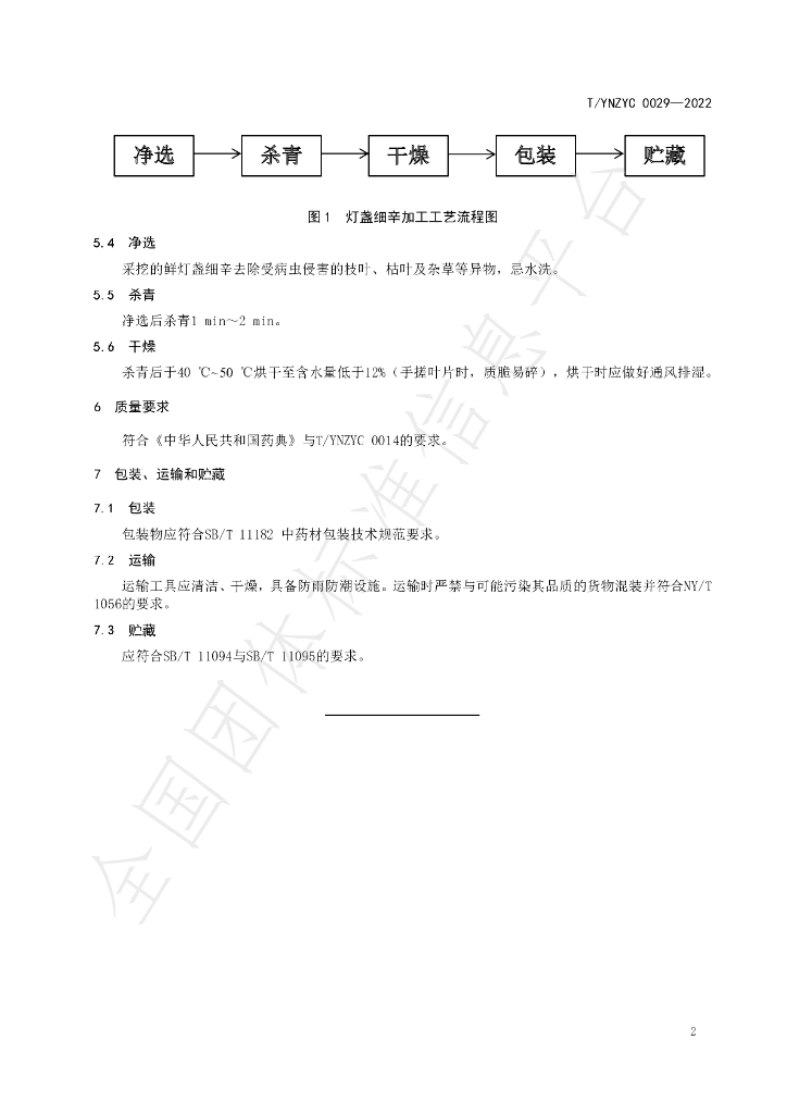 T/YNZYC 0029-2022 标准预览
