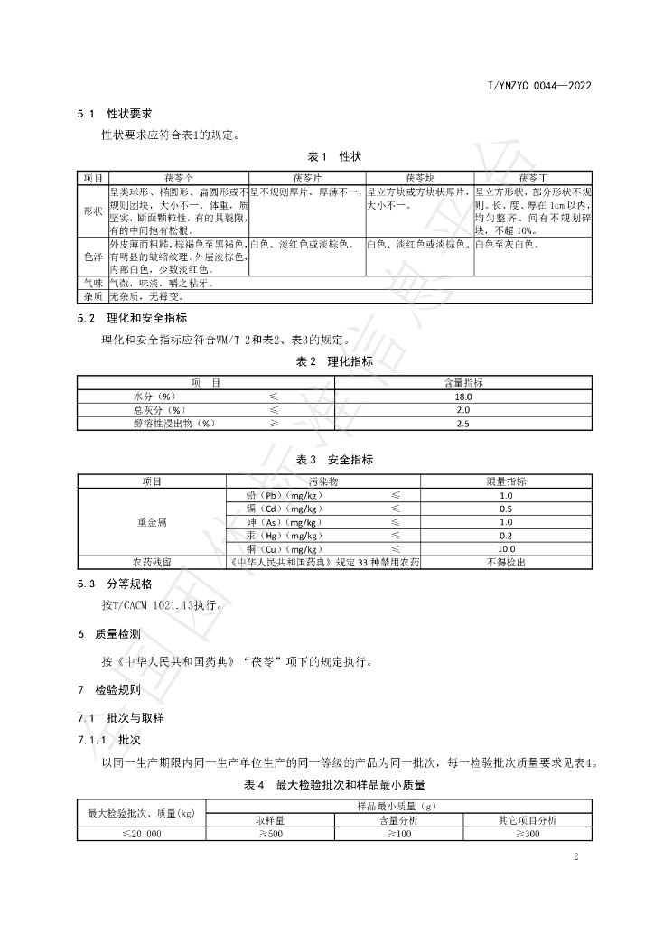 T/YNZYC 0044-2022 标准预览