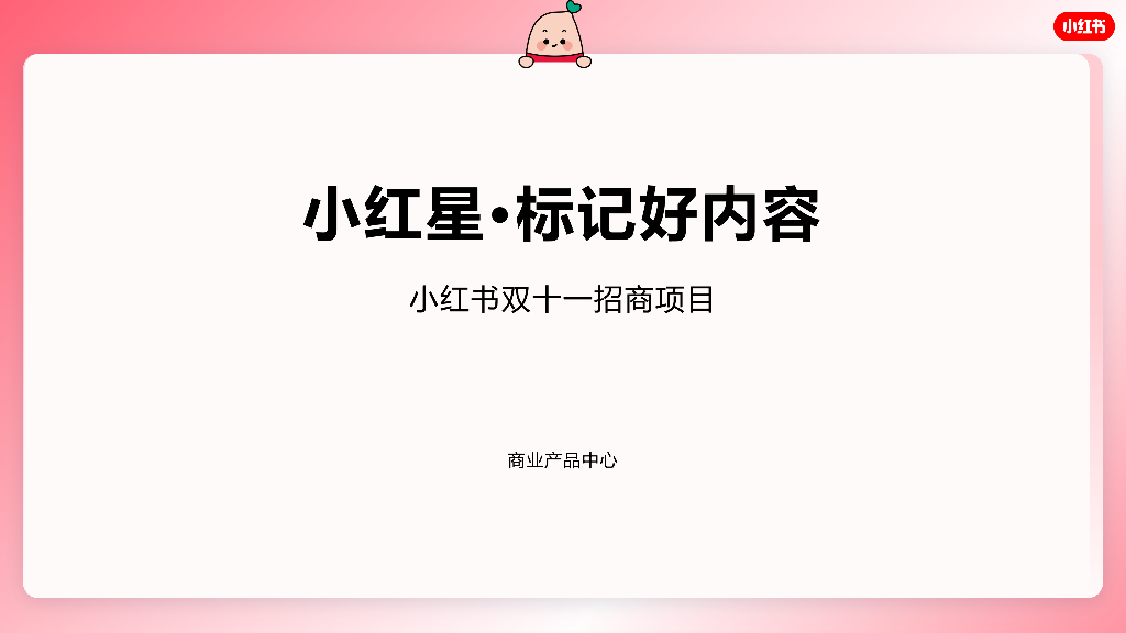 2022小红书双十一招商通案