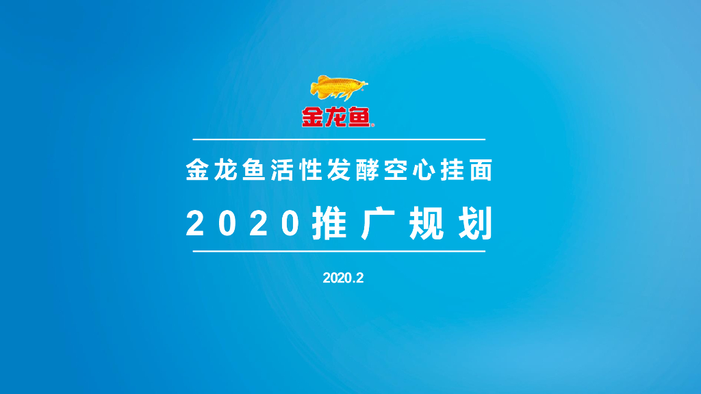 2020金龙鱼空心挂面推广规划方案