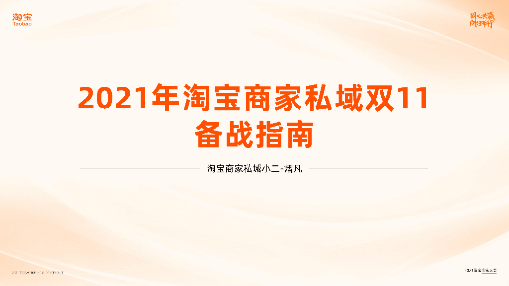 2021淘宝商家双11备战指南方案