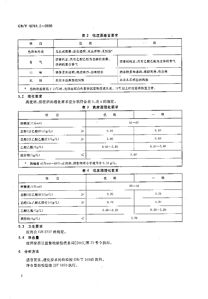 GB/T 10781.2-2006 标准预览