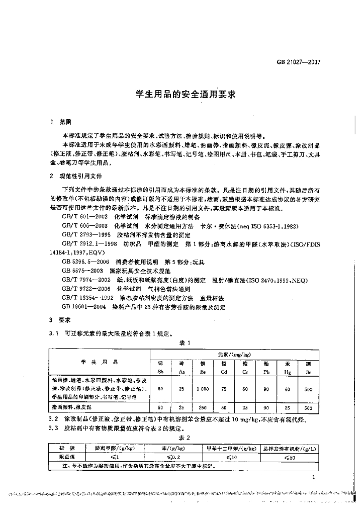 GB 21027-2007 标准预览