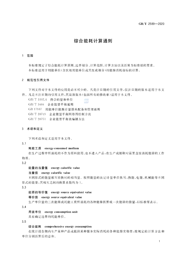 GB/T 2589-2020 标准预览