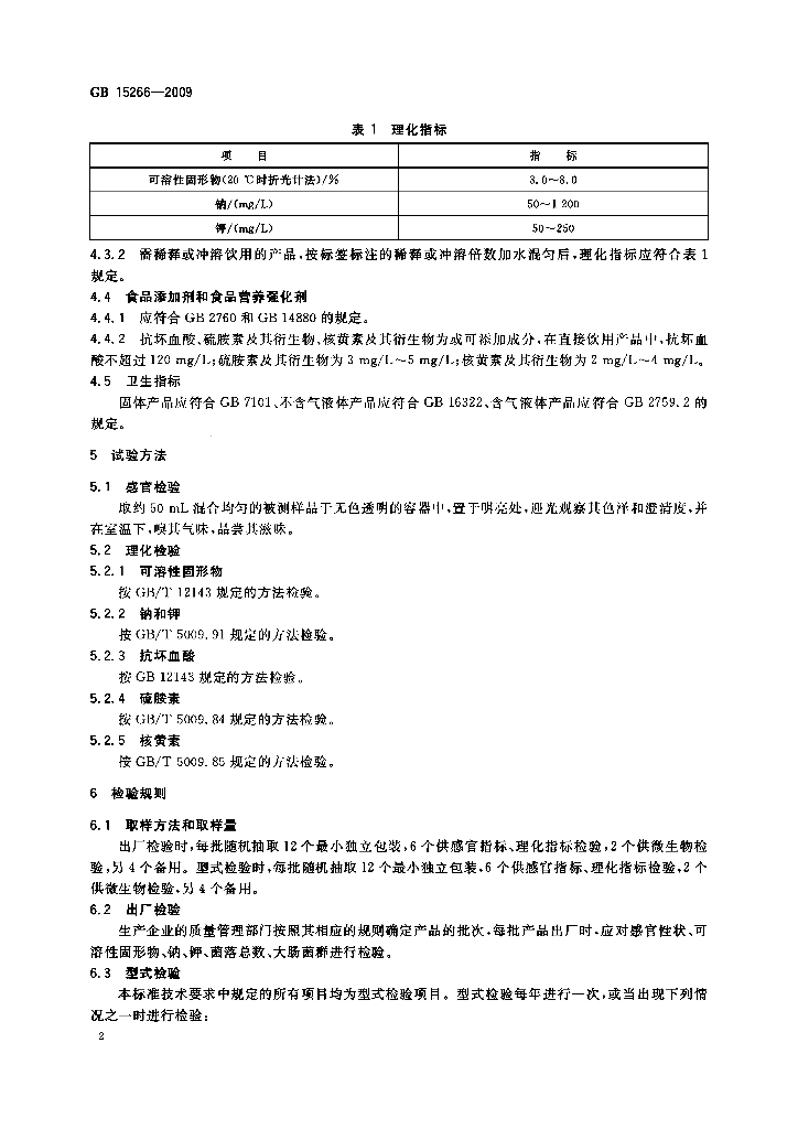 GB 15266-2009 标准预览