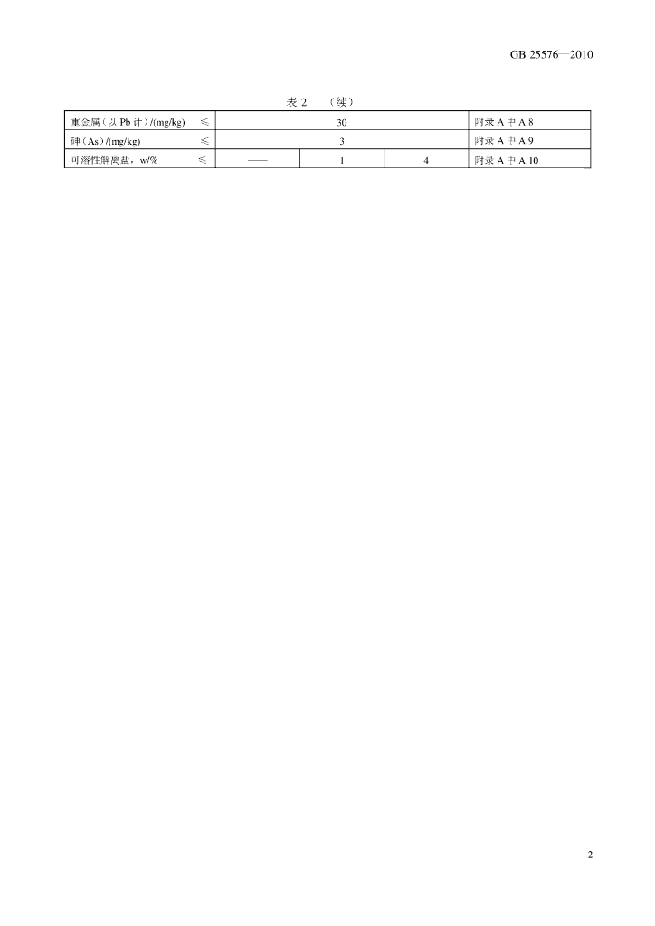 GB 25576-2010 标准预览