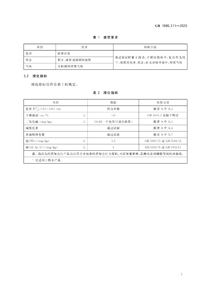 GB 1886.311-2020 标准预览