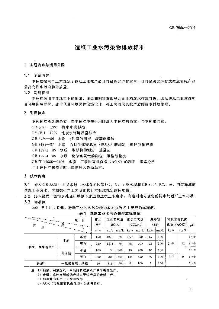 GB 3544-2001 标准预览