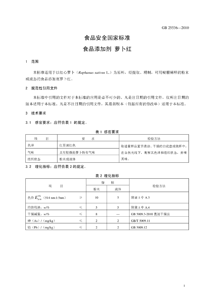 GB 25536-2010 标准预览