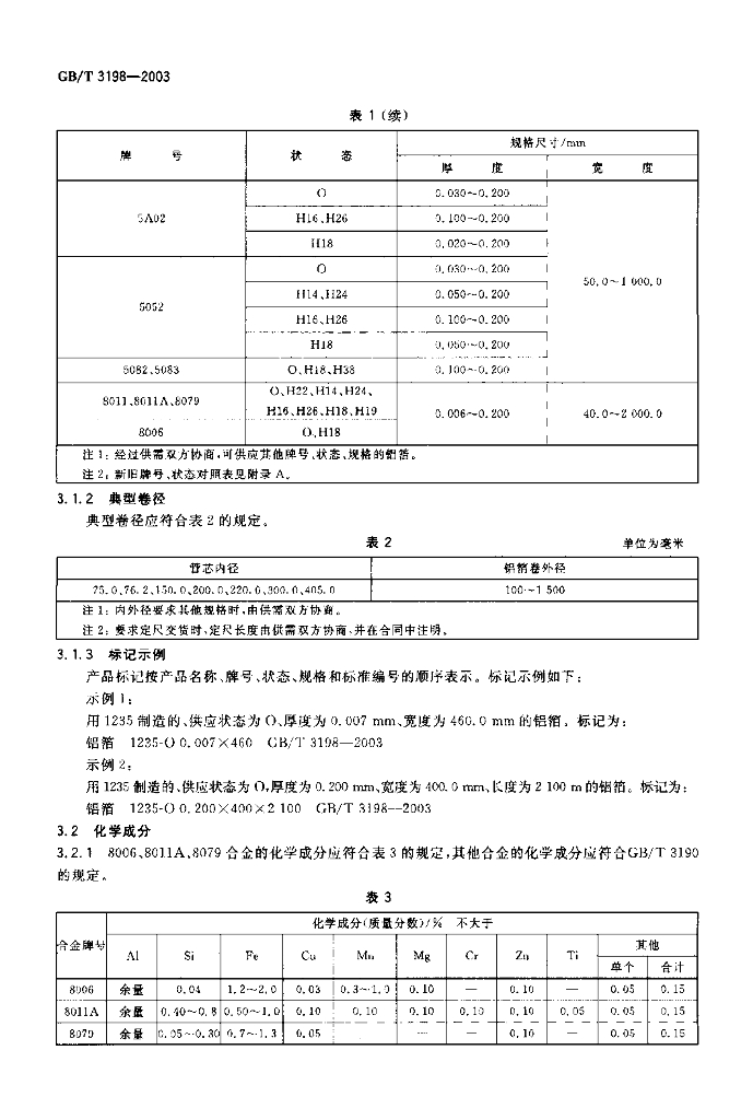 GB/T 3198-2003 标准预览