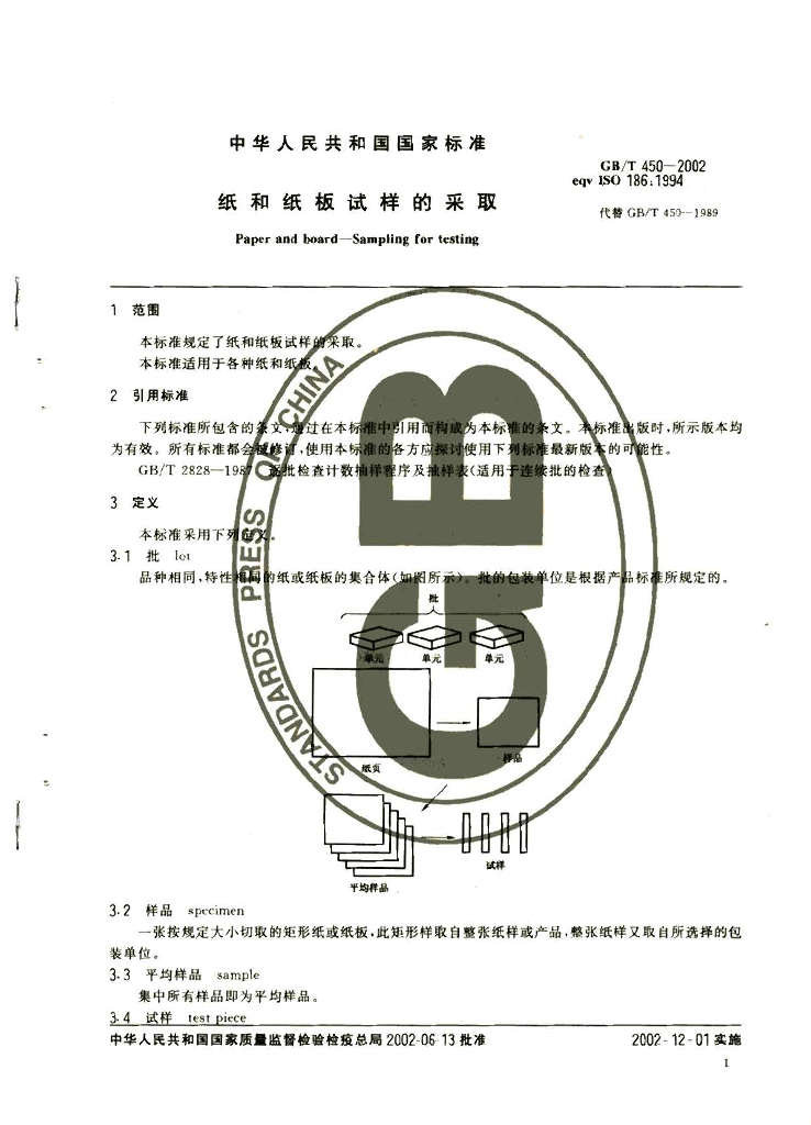 GB/T 450-2002 标准预览