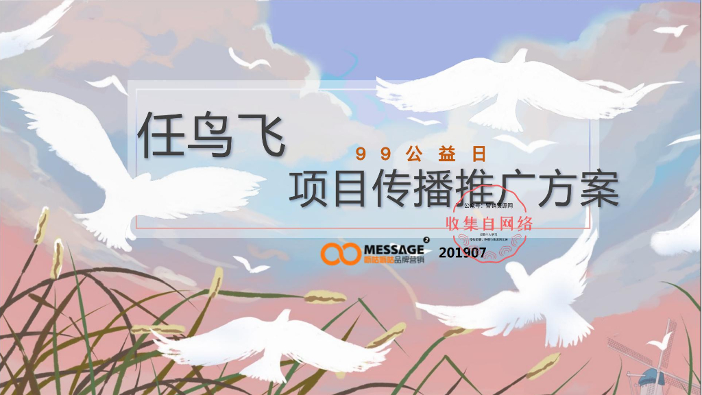 99公益日“任鸟飞”项目推广传播项目方案