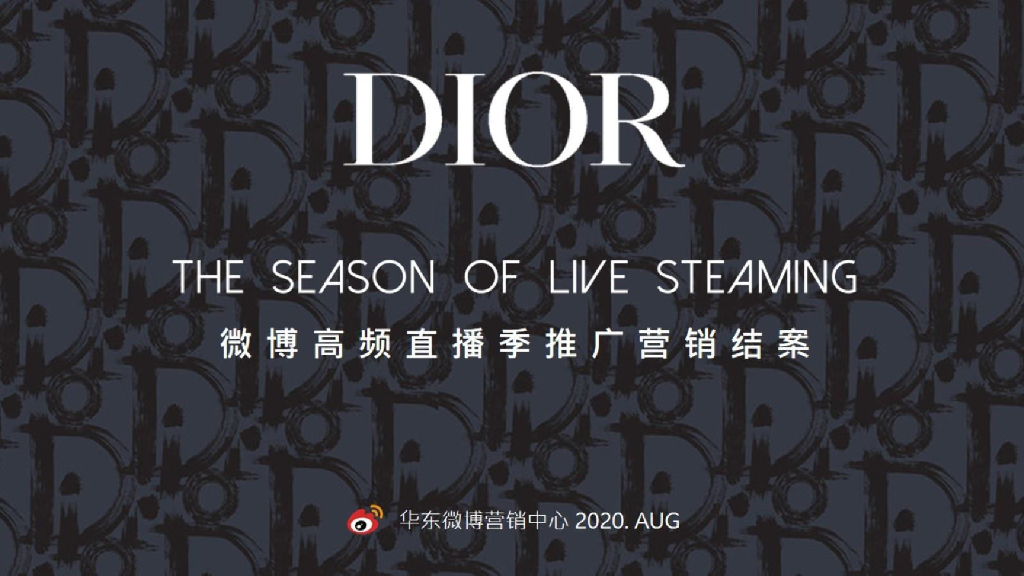 2020DIOR高频直播季社会化传播营销结案
