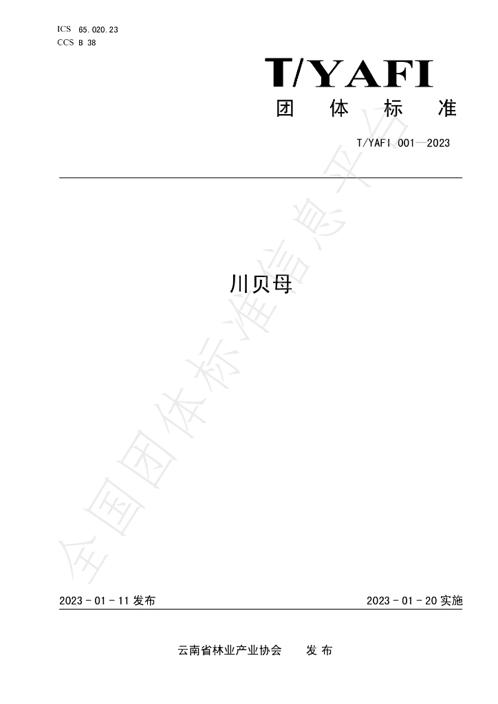 T/YAFI 01-2023 标准预览