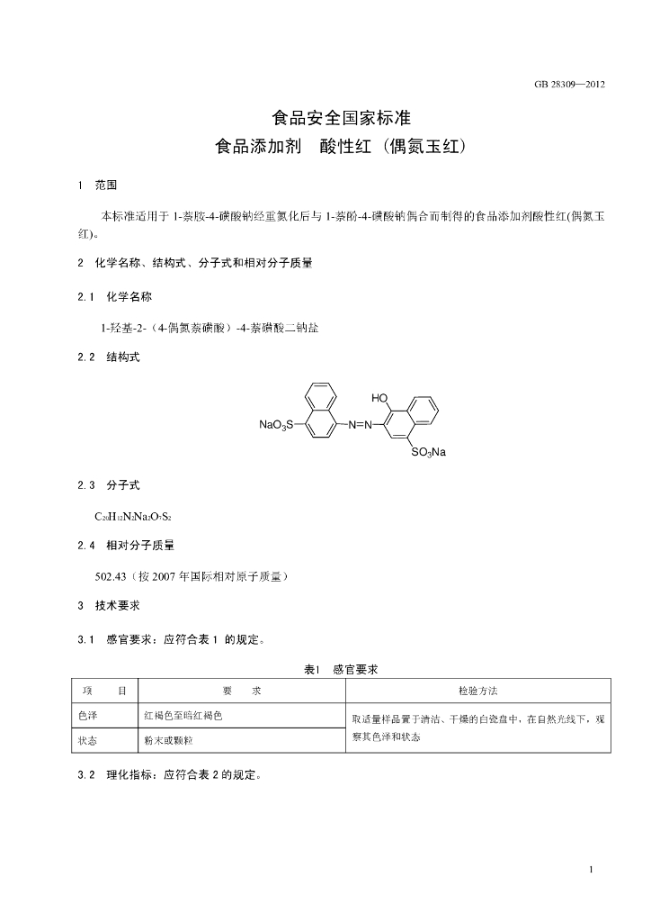 GB 28309-2012 标准预览