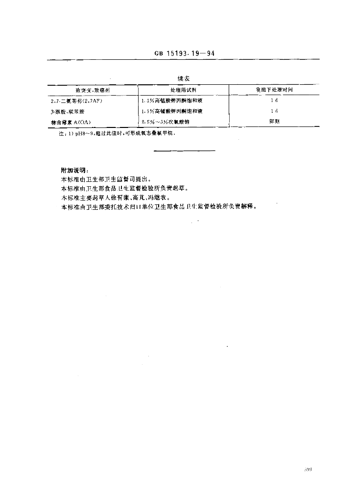 GB 15193.19-1994 标准预览