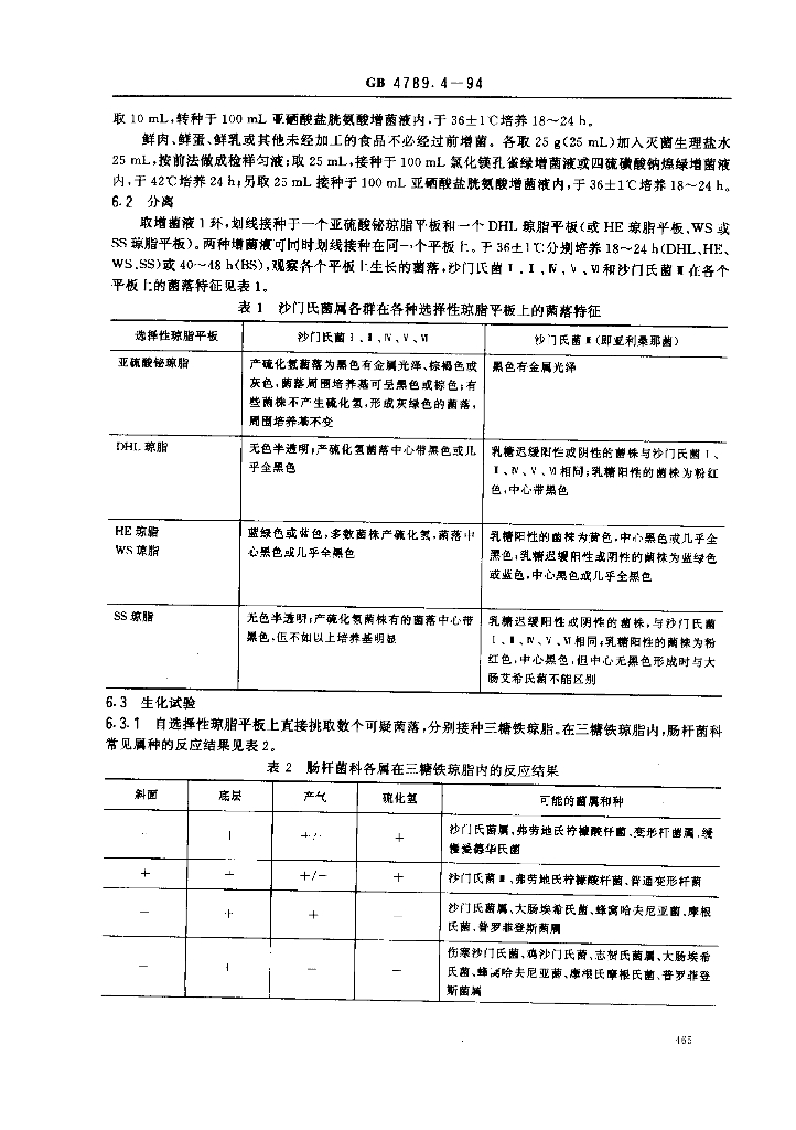 GB/T 4789.4-1994 标准预览