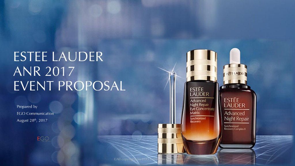 Estee Lauder ANR Event Proposal