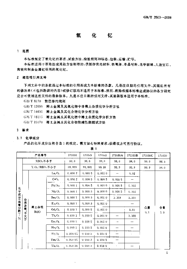 GB/T 3503-2006 标准预览